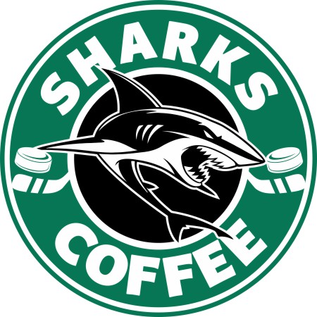 San Jose Sharks Starbucks Coffee Logo iron on paper